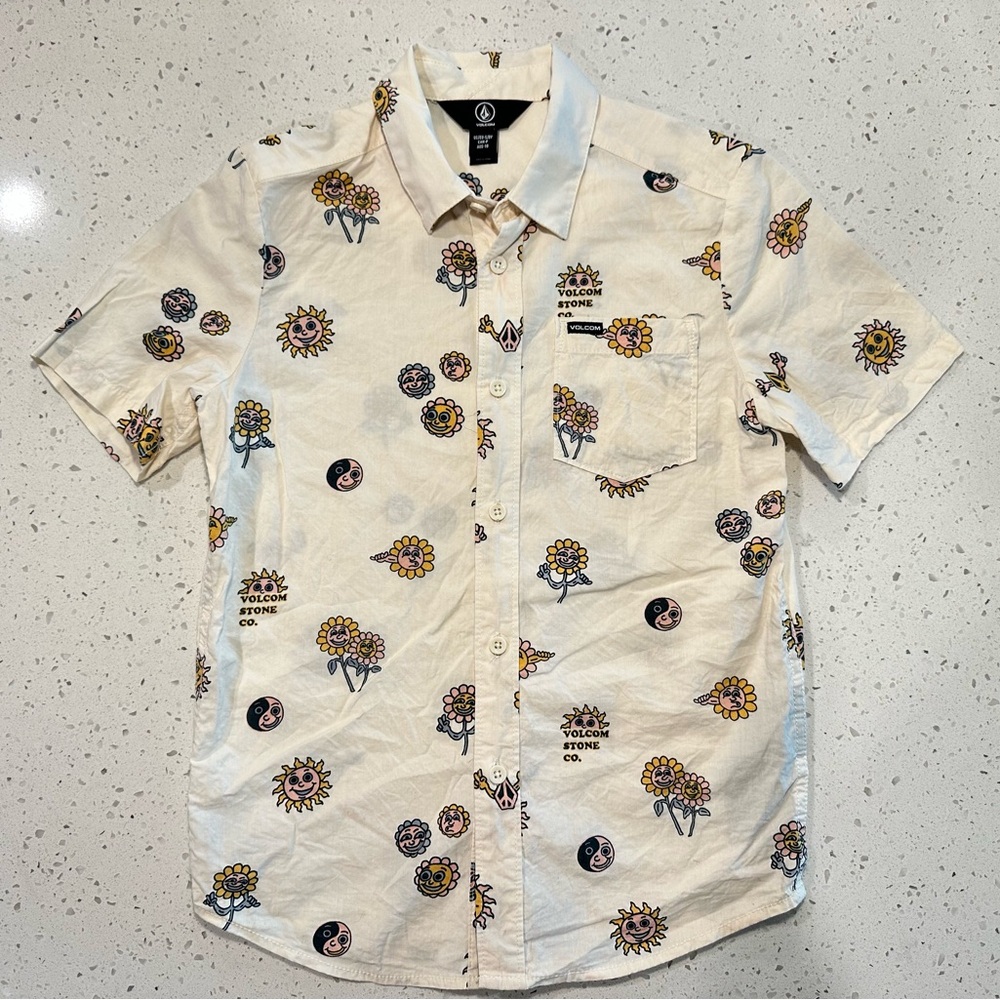 Volcom Boys' Short Sleeve Button-Up Shirt